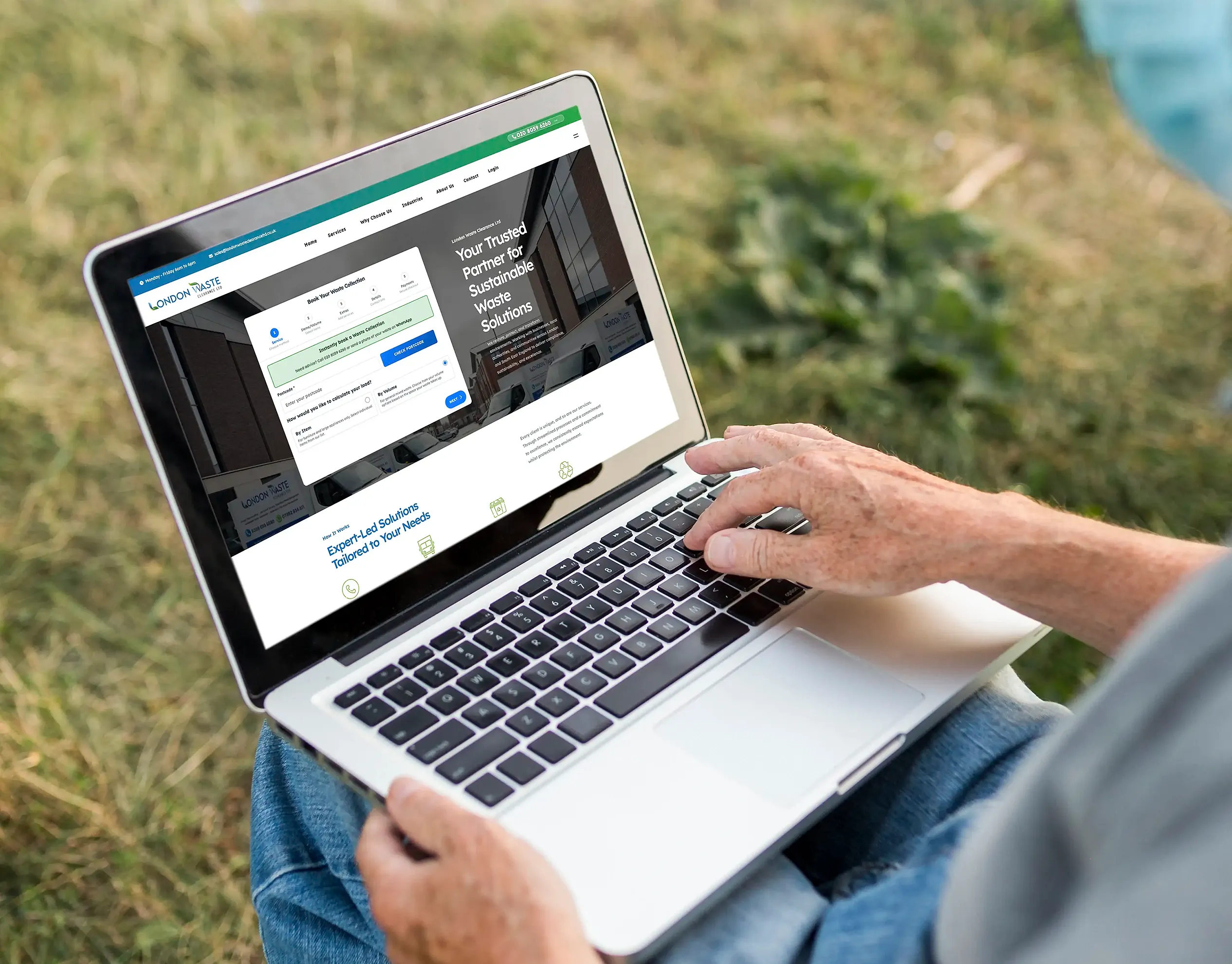 Screenshot of the London Waste Clearance booking website built by Flitzen