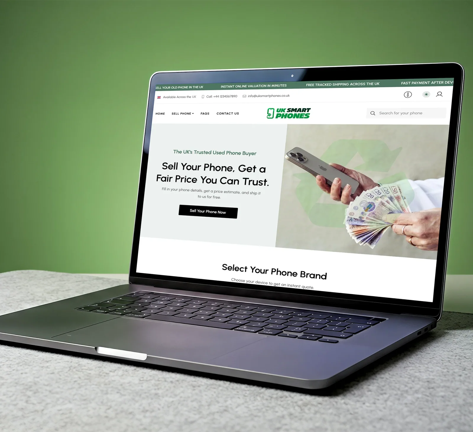 The UK Smartphones websites Flitzen built