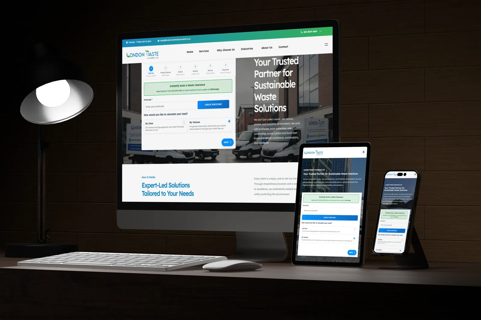Bespoke website design and development work in progress at Flitzen