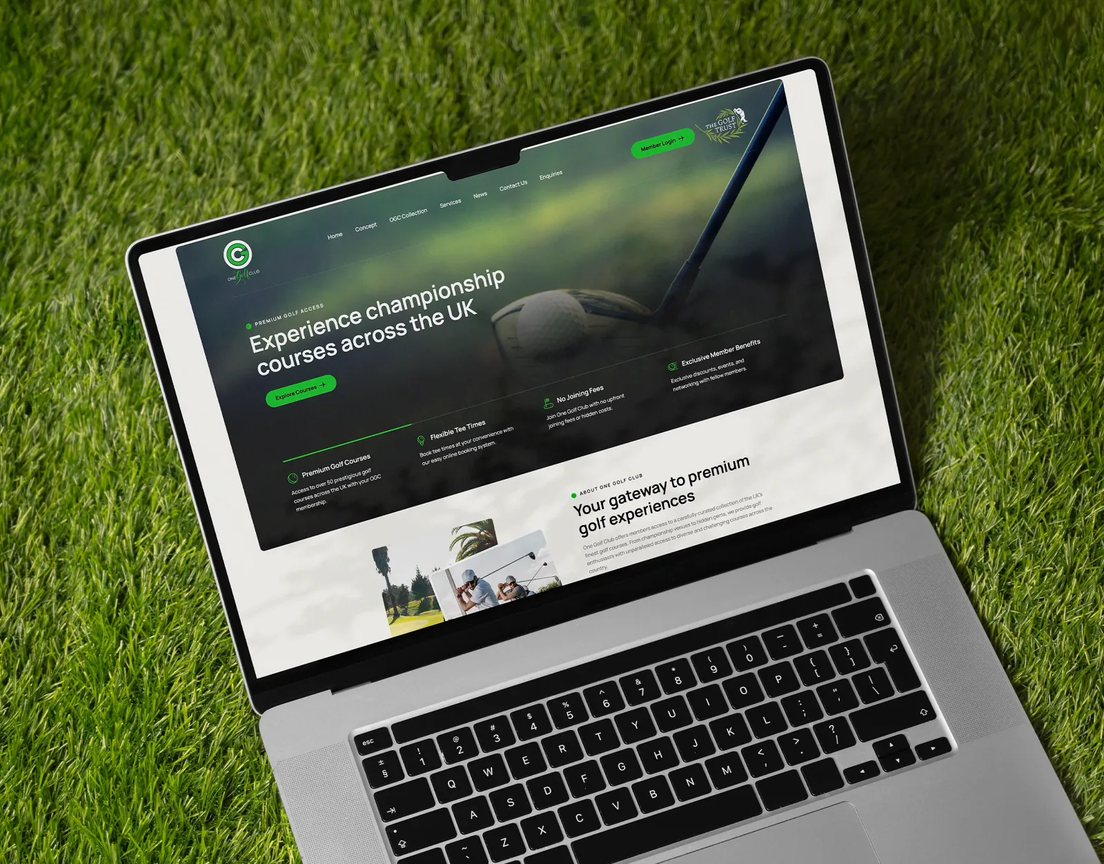 Screenshot of the One Golf Club membership platform built by Flitzen