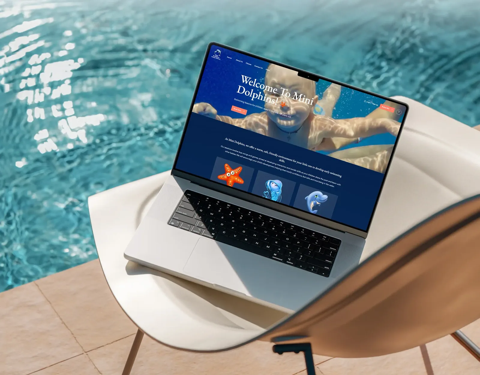 Mini Dolphins Swim School swim school software and parent app for iOS and Android by Flitzen